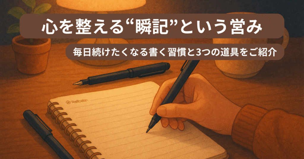 心を整える“瞬記”という営み｜毎日続けたくなる書く習慣と3つの道具をご紹介 | 文房具情報とブックレビューのブログサイト THINK INK ...